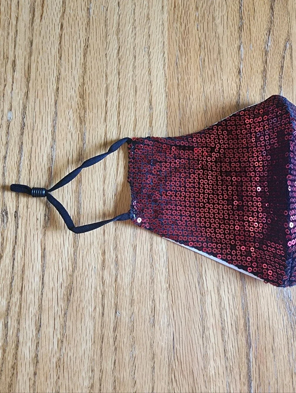 NWOT Red Sequin Lined Face Masks with Adjustable Ear Straps One Size
